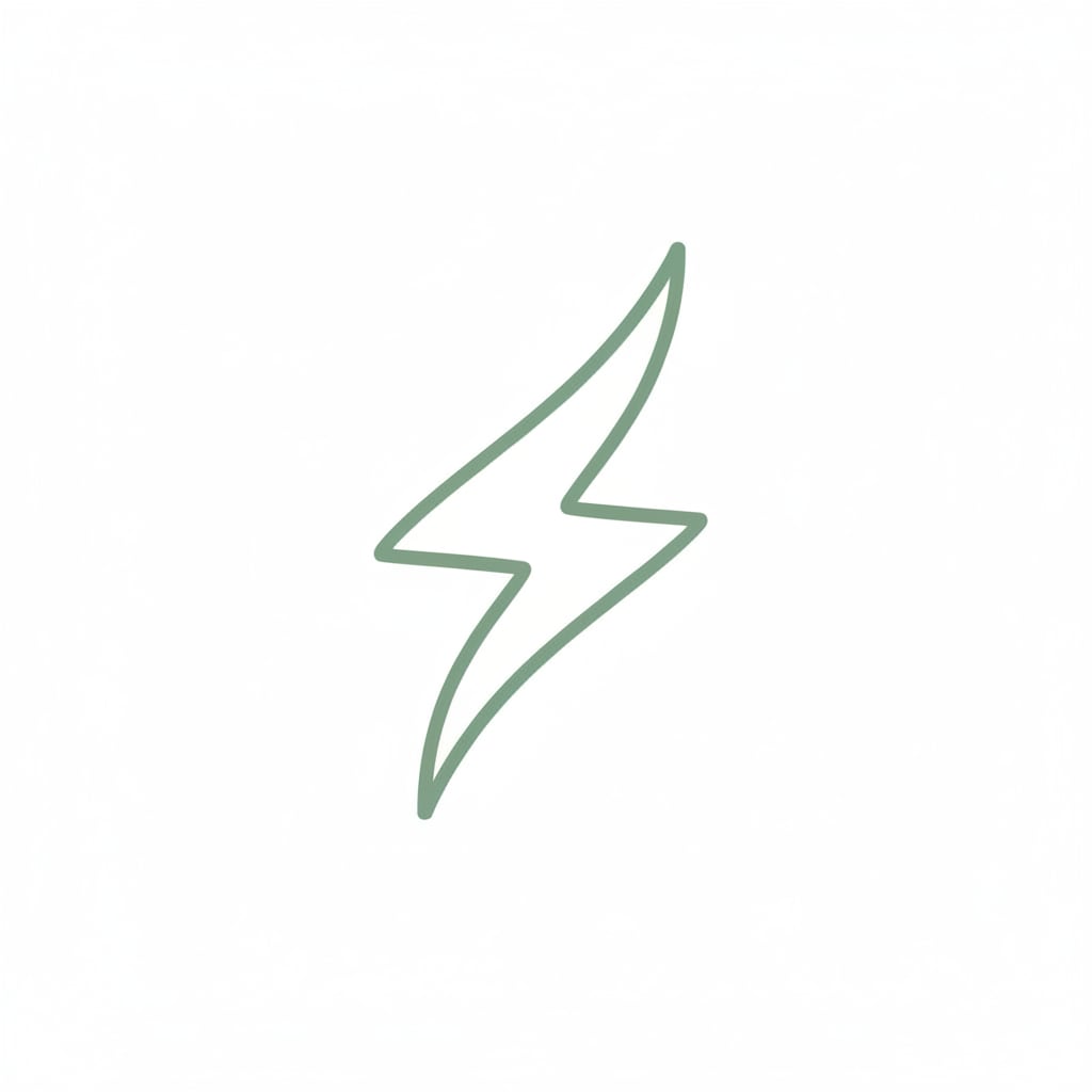 A minimalist spark icon outlined in sage green on a transparent background. The design uses soft, smooth lines to represent insight, breakthrough moments, and mindset shifts in the Money Mindset Reset workshop